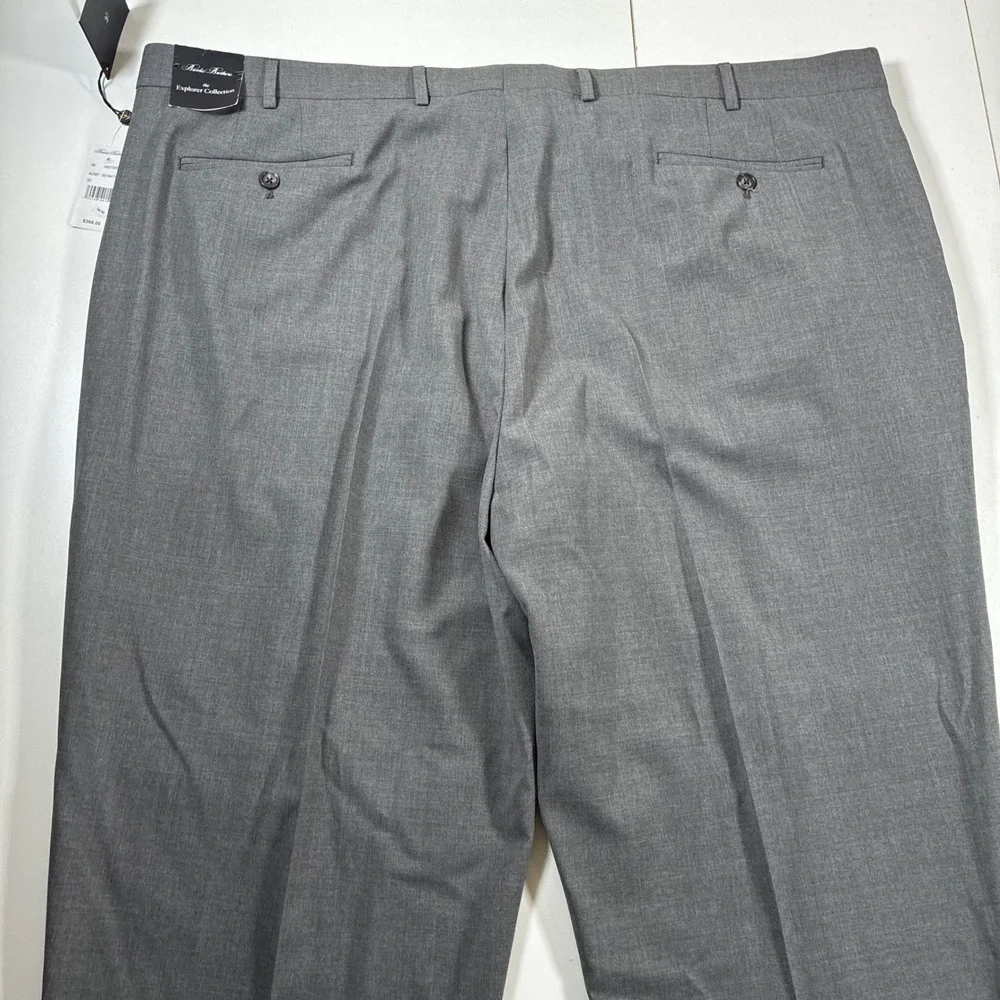 NEW Brooks Brothers Dress Vitale Barberis Canonico Pants 50x30 Gray Wool